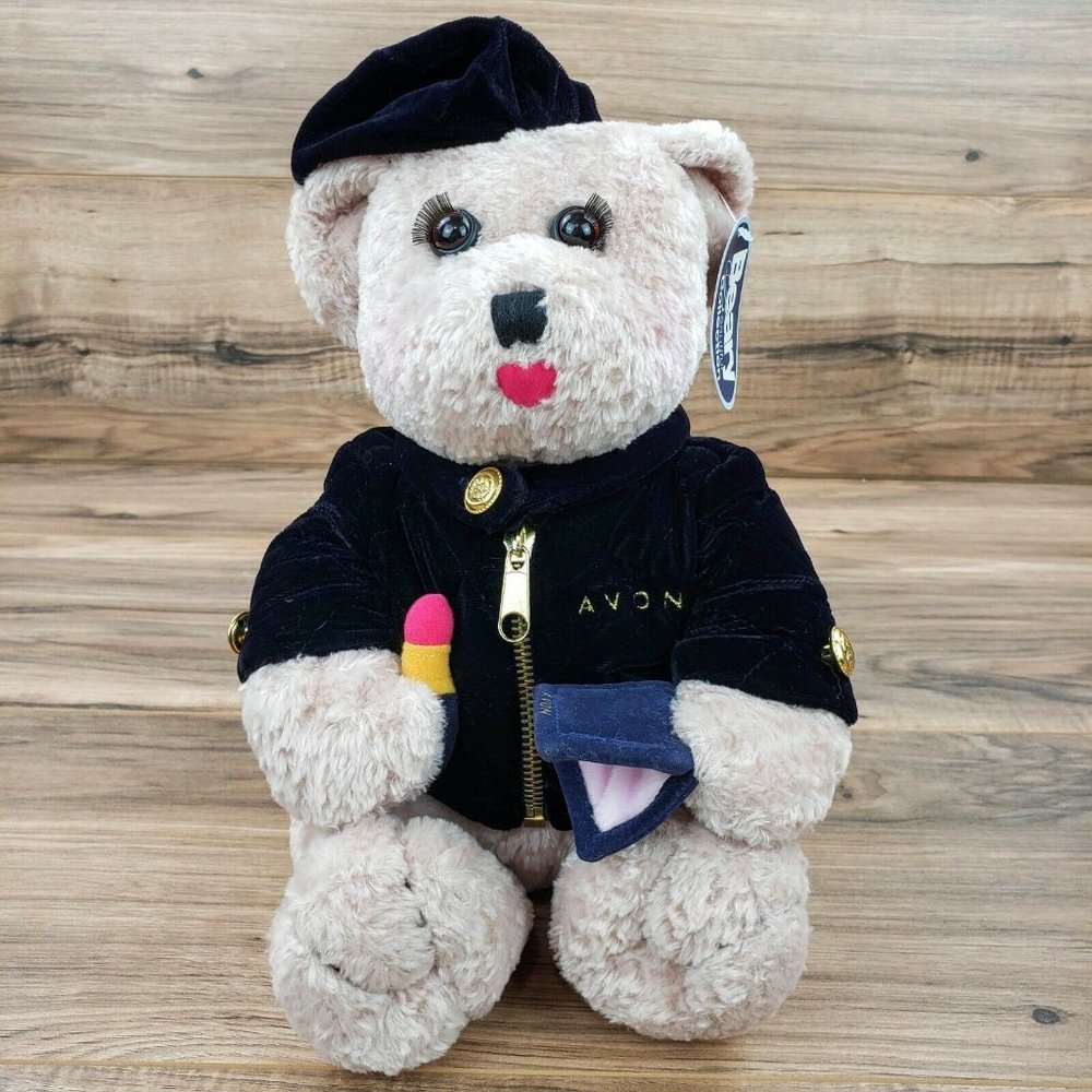 AVON Beary Beautiful "Ruby Lips" TEDDY BEAR 12" Adorable Bear. New with tags